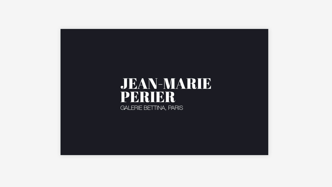 Jean-Marie Perier - Catalogue Bettina